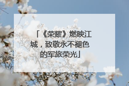 《荣耀》燃映江城，致敬永不褪色的军旅荣光