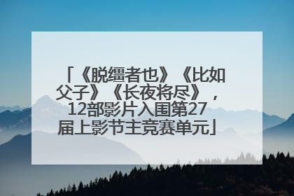 《脱缰者也》《比如父子》《长夜将尽》，12部影片入围第27届上影节主竞赛单元