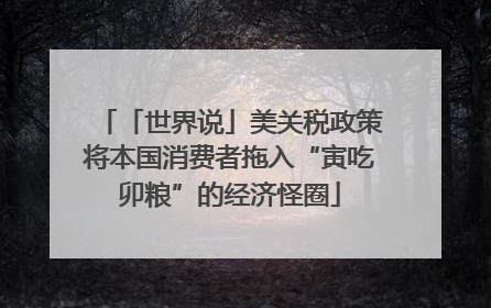「世界说」美关税政策将本国消费者拖入“寅吃卯粮”的经济怪圈