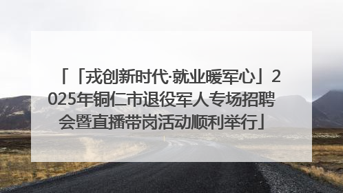 「戎创新时代·就业暖军心」2025年铜仁市退役军人专场招聘会暨直播带岗活动顺利举行