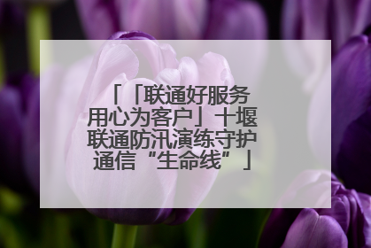「联通好服务 用心为客户」十堰联通防汛演练守护通信“生命线”