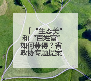 “生态美”和“百姓富”如何兼得？省政协专题提案办理聚焦共富绿色引擎