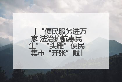 “便民服务进万家 法治护航惠民生”“头雁”便民集市“开张”啦