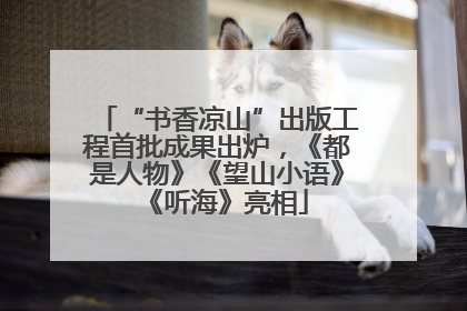 “书香凉山”出版工程首批成果出炉，《都是人物》《望山小语》《听海》亮相