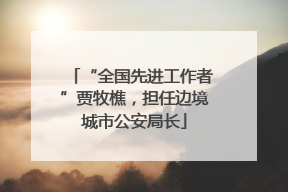 “全国先进工作者”贾牧樵，担任边境城市公安局长