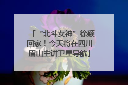 “北斗女神”徐颖回家！今天将在四川眉山主讲卫星导航