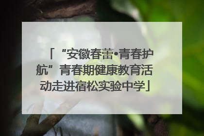 “安徽春蕾•青春护航”青春期健康教育活动走进宿松实验中学