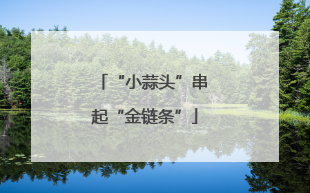 “小蒜头”串起“金链条”