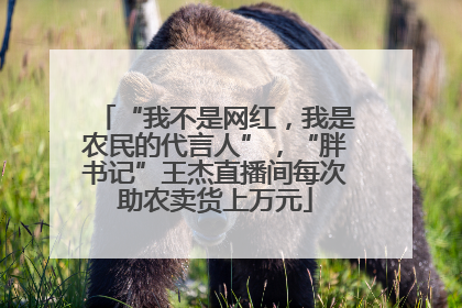 “我不是网红，我是农民的代言人”，“胖书记”王杰直播间每次助农卖货上万元