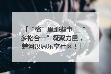 “格”里那些事丨“多格合一”凝聚力量，楚河汉界乐享社区！
