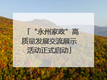 “永州家政”高质量发展交流展示活动正式启动