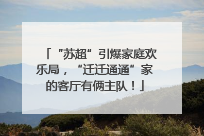 “苏超”引爆家庭欢乐局，“迁迁通通”家的客厅有俩主队！
