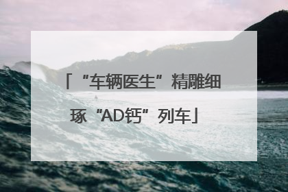 “车辆医生”精雕细琢“AD钙”列车