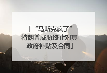 “马斯克疯了” 特朗普威胁终止对其政府补贴及合同