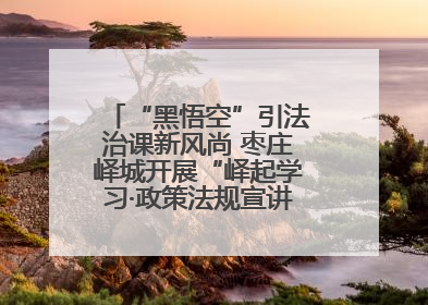 “黑悟空”引法治课新风尚 枣庄峄城开展“峄起学习·政策法规宣讲面对面”活动
