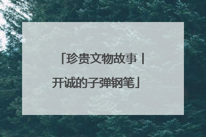 珍贵文物故事丨开诚的子弹钢笔