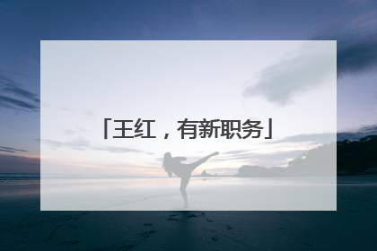 王红，有新职务