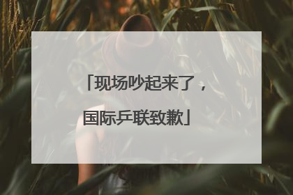 现场吵起来了，国际乒联致歉