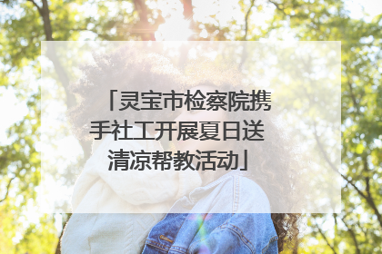 灵宝市检察院携手社工开展夏日送清凉帮教活动