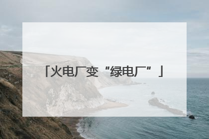 火电厂变“绿电厂”