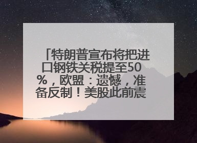特朗普宣布将把进口钢铁关税提至50%，欧盟：遗憾，准备反制！美股此前震荡，机构：美元正进入熊市