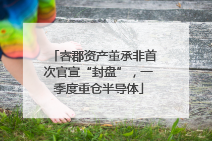 睿郡资产董承非首次官宣“封盘”，一季度重仓半导体