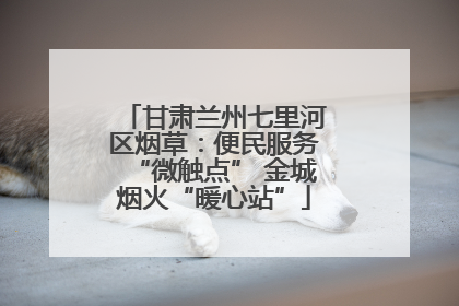 甘肃兰州七里河区烟草：便民服务“微触点” 金城烟火“暖心站”