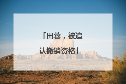 田蓉，被追认撤销资格