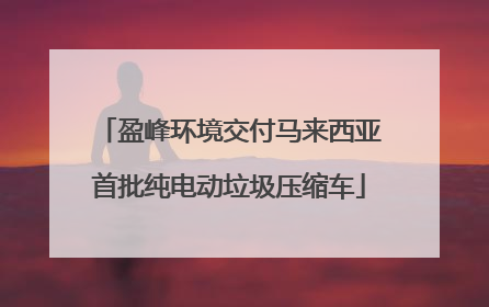 盈峰环境交付马来西亚首批纯电动垃圾压缩车
