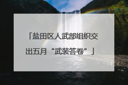 盐田区人武部组织交出五月“武装答卷”