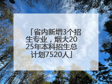 省内新增3个招生专业，烟大2025年本科招生总计划7520人