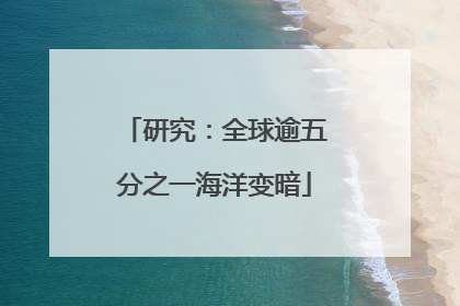 研究：全球逾五分之一海洋变暗
