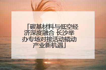 碳基材料与低空经济深度融合 长沙举办专场对接活动撬动产业新机遇