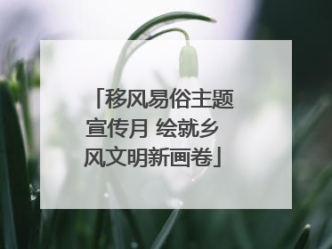 移风易俗主题宣传月 绘就乡风文明新画卷