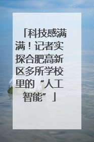 科技感满满!记者实探合肥高新区多所学校里的“人工智能”