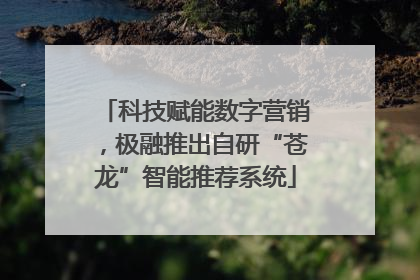 科技赋能数字营销，极融推出自研“苍龙”智能推荐系统