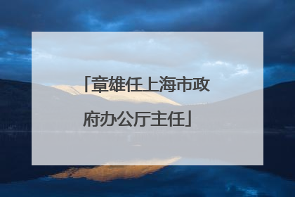 章雄任上海市政府办公厅主任