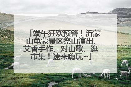 端午狂欢预警！沂蒙山龟蒙景区祭山演出、艾香手作、对山歌、逛市集！速来嗨玩~