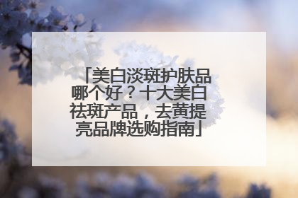 美白淡斑护肤品哪个好？十大美白祛斑产品，去黄提亮品牌选购指南