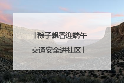 粽子飘香迎端午 交通安全进社区
