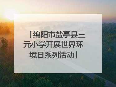 绵阳市盐亭县三元小学开展世界环境日系列活动