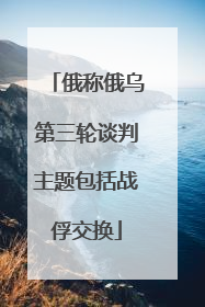 俄称俄乌第三轮谈判主题包括战俘交换
