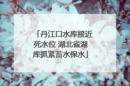 丹江口水库接近死水位 湖北省湖库抓紧蓄水保水