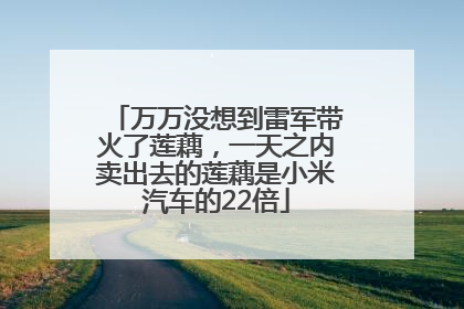 万万没想到雷军带火了莲藕，一天之内卖出去的莲藕是小米汽车的22倍