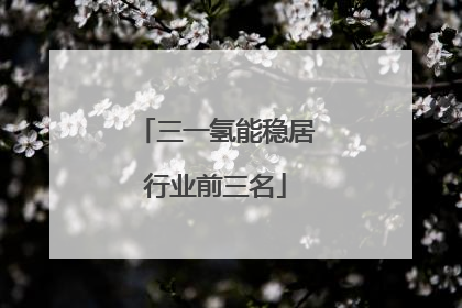 三一氢能稳居行业前三名