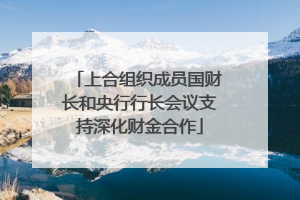 上合组织成员国财长和央行行长会议支持深化财金合作