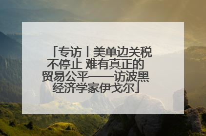 专访丨美单边关税不停止 难有真正的贸易公平——访波黑经济学家伊戈尔