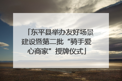 东平县举办友好场景建设暨第二批“骑手爱心商家”授牌仪式
