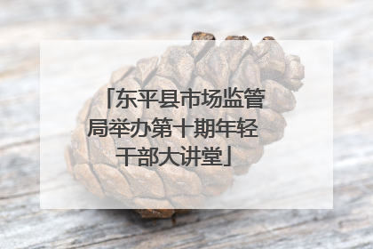 东平县市场监管局举办第十期年轻干部大讲堂