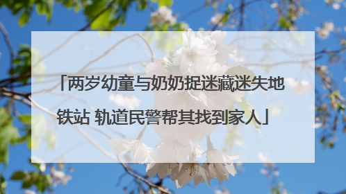 两岁幼童与奶奶捉迷藏迷失地铁站 轨道民警帮其找到家人